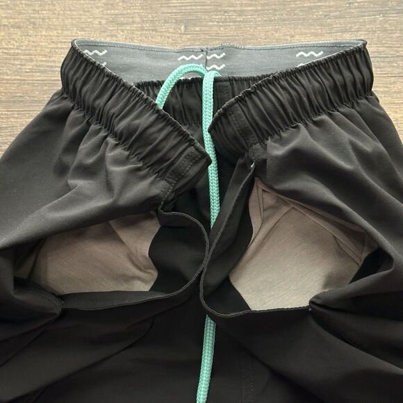 Free Fly Shorts Mens 2XL Breeze 8" Inseam Black Lightweight Stretch Drawstring - Picture 5 of 12